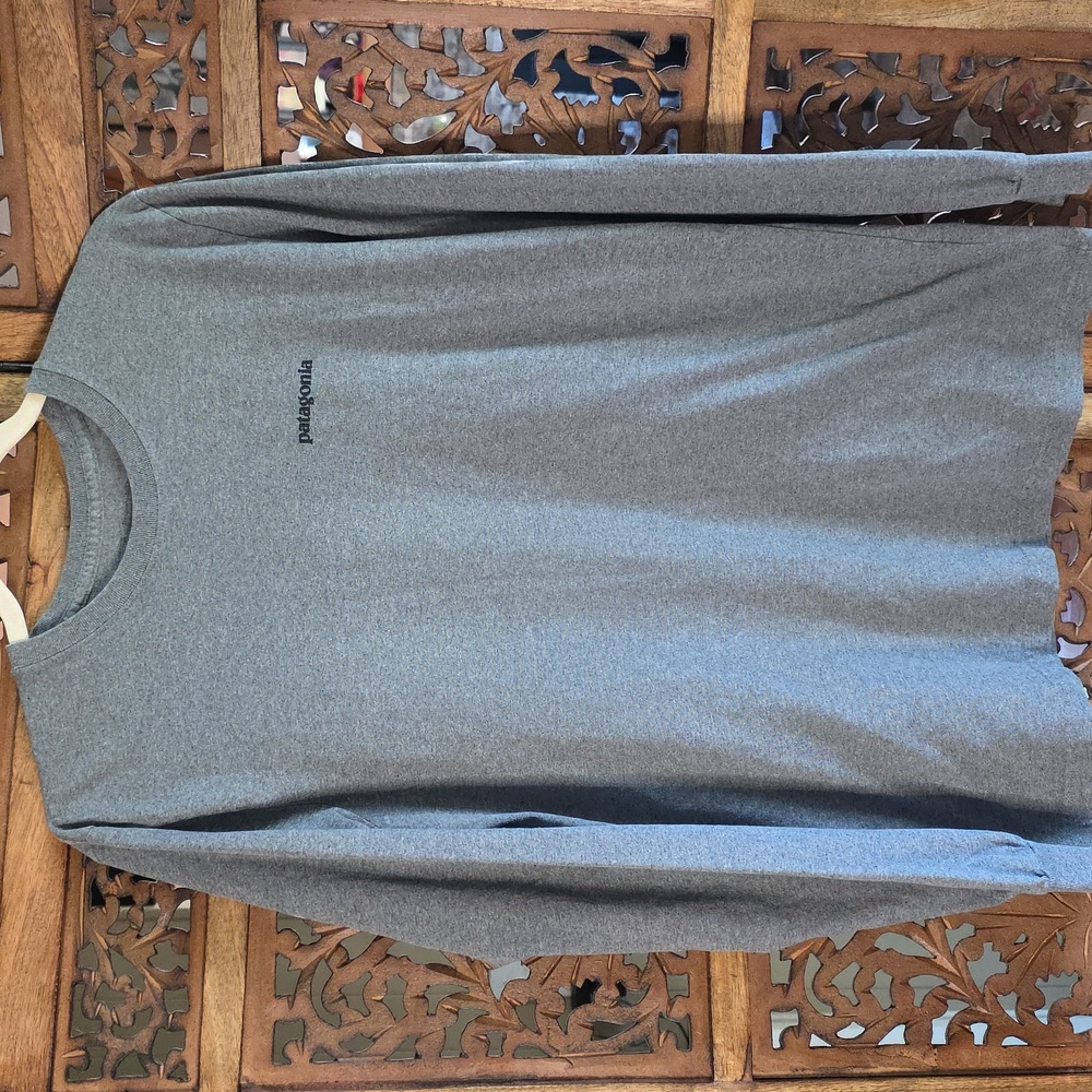 Patagonia Men's Long Sleeve Tee in Gray